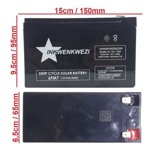 7AH Solar Battery - Deep Cycle 12V 7AH Solar Battery