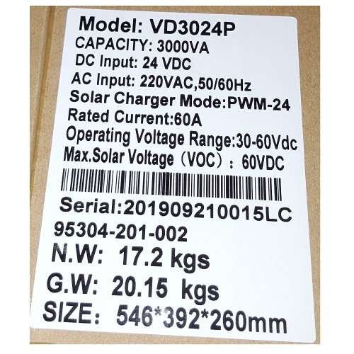 2000W Inverter - DC to AC 2000W Pure Sine Wave Power Inverter, Battery Charger with Panel Connectors