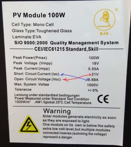 100W Solar Panel - Mono Cell 100W Solar Panel