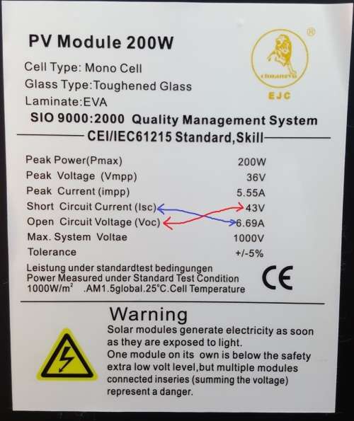 200W Solar Panel - Mono Cell 200W Solar Panel