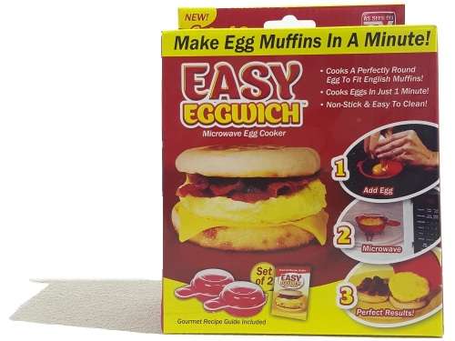 Easy Eggwich - Microwave Easy Egg Cooker - 1 Minute Microwave Egg Cooker
