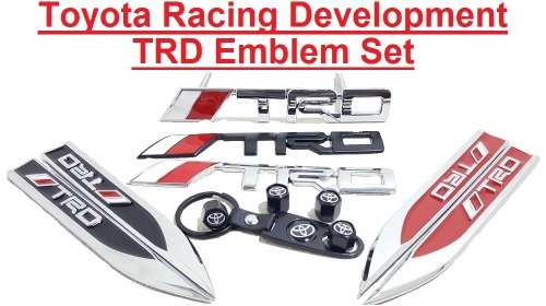 Toyota TRD Emblem Special!!! Toyota-TRD Badges - TRD Emblem Set - TRD Front, Side, Boot Badge Set