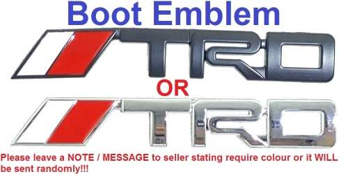 Toyota TRD Emblem Special!!! Toyota-TRD Badges - TRD Emblem Set - TRD Front, Side, Boot Badge Set