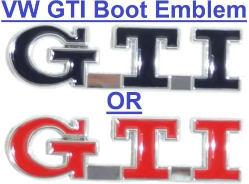 Volkswagen GTI Emblem Special!!! VW GTI Badges - GTI Emblem Set - VW GTI Front, Side, Boot Wheel Set