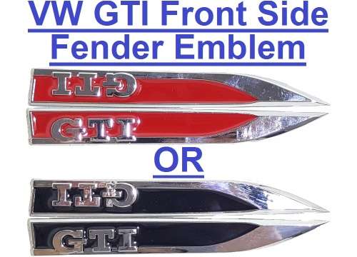 Volkswagen GTI Emblem Special!!! VW GTI Badges - GTI Emblem Set - VW GTI Front, Side, Boot Wheel Set