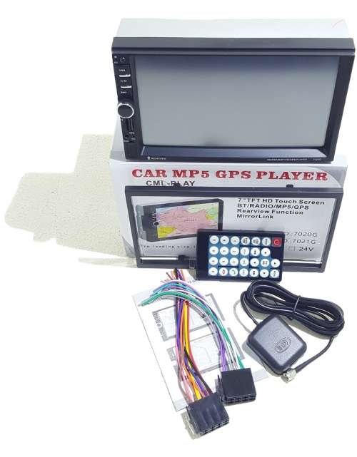 Car Radio - 7" Double Din Touch screen GPS/BT/USB/SD/AUX/MP3 Media player 7020G