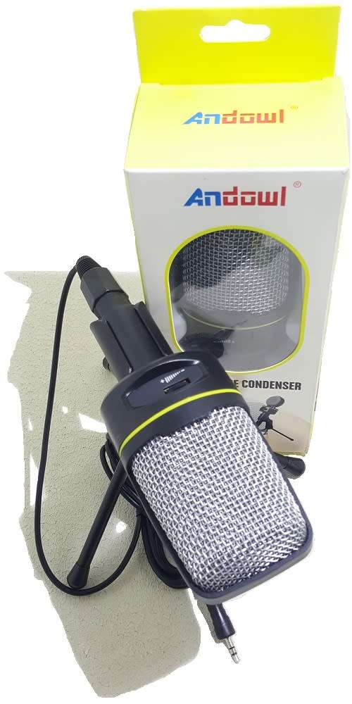 Microphone - Condenser Microphone With Tripod Stand - 3.5mm Jack PC/Mobile Condenser Microphone