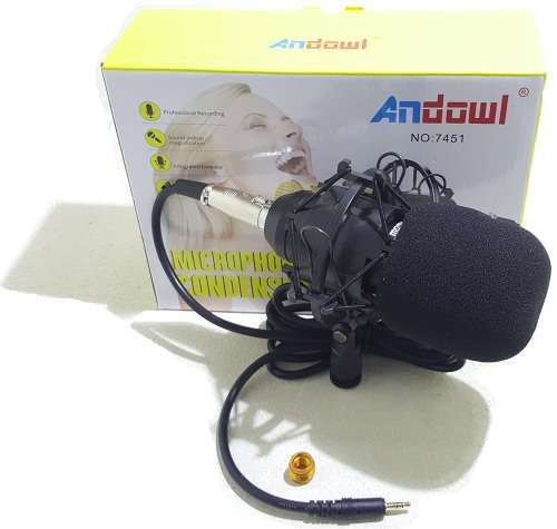 Microphone - Condenser Microphone With Tripod Stand - 3.5mm Jack PC/Mobile Condenser Microphone