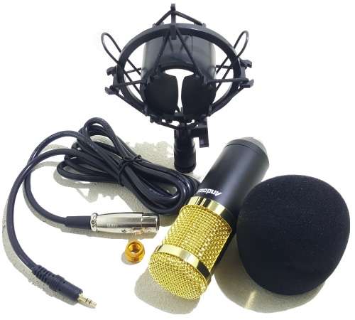Microphone - Condenser Microphone With Tripod Stand - 3.5mm Jack PC/Mobile Condenser Microphone