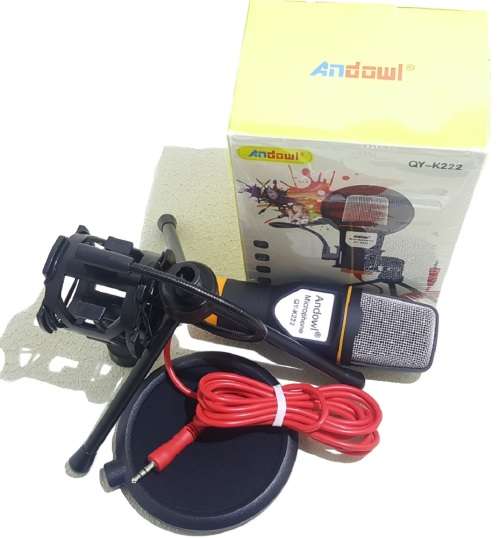 Microphone - Condenser Microphone With Tripod Stand - 3.5mm Jack PC/Mobile Condenser Microphone