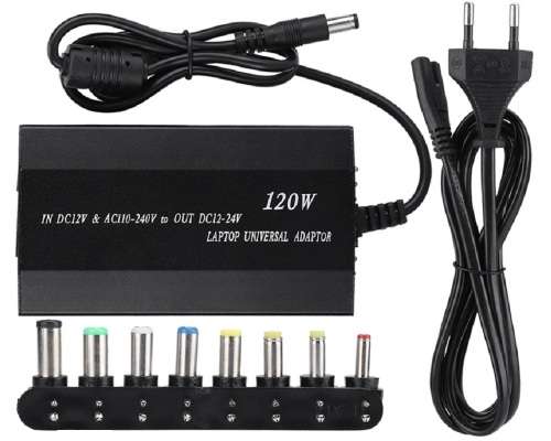 Power Plug - 120W Universal DC Laptop Power Plug - 9 Tip DC 15V-24V Universal Laptop Power Adaptor