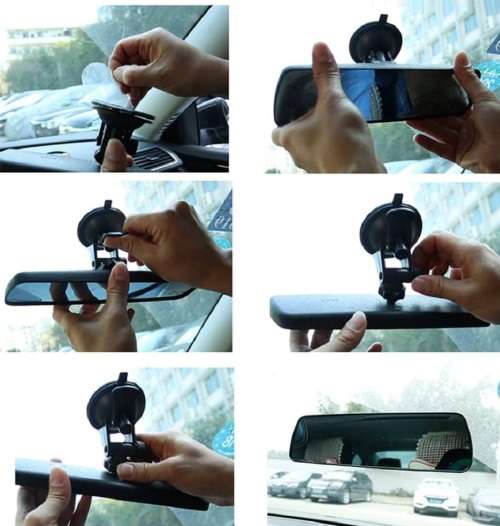 Vehicle Rearview Mirror - Rearview Mirror with Suction Cup - Universal Rearview Mirror