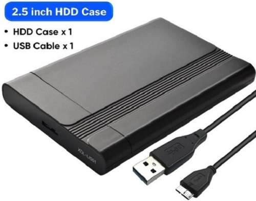 External HDD Case - 25 Inch HDD Enclosure - SATA HDDSSD External 25` Hard Drive Case