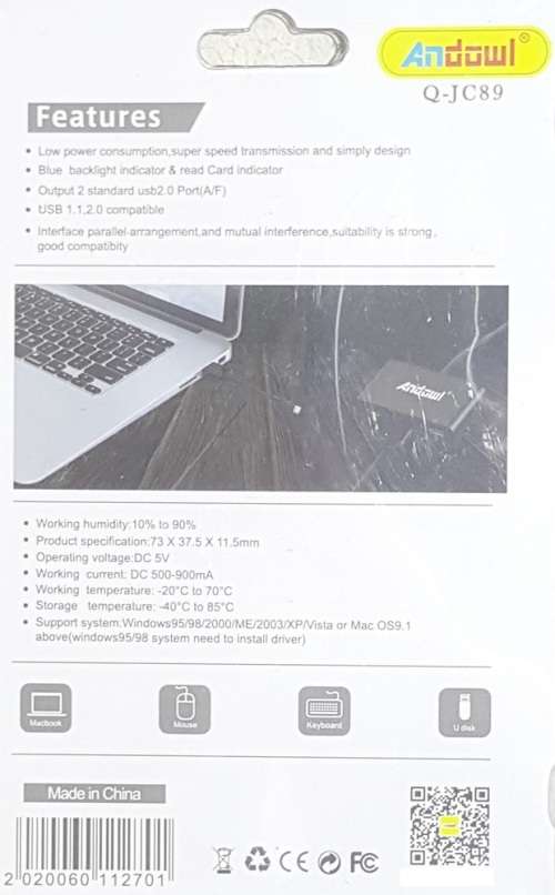 2-in-1 USB  Type C Hub - 4 Port USB Hub - Q-JC89 PC USB Hub For windows and Mac OS