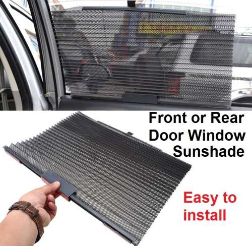 Sun Visor - Retractable Sunshield - Car Door Sunshade - Set of 2 Retractable Sun Shade AK-009
