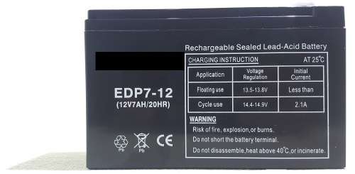7AH Solar Battery - Deep Cycle 12V 7AH Solar Battery