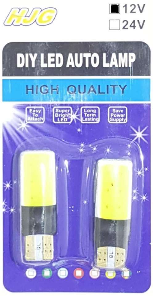 T10 12V 2 LED Lights - Park, Break, Reverse T10 LED Lamps - 36mm 12V T10 2 LED DIY Auto Lamp