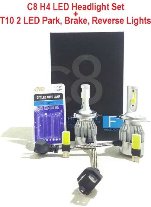 LED Headlight Special!!! C8 H4 3pin LED Headlight Kit + Free T10 LED Light Special!!!!