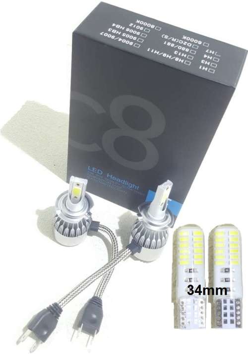 LED Headlight Special!!! C8 H7 2pin LED Headlight Kit + Free T10 LED Light Special!!!!