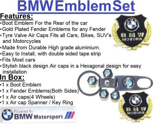 BMW Emblem Special!!! BMW Badges - BMW Emblem Set - BMW Badge Set