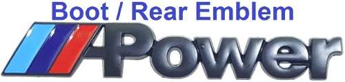 BMW Power Emblem Special!!! Black BMW Power Badges - Power Emblem Set - M-Power Badge Set