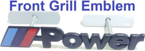 BMW Power Emblem Special!!! Black BMW Power Badges - Power Emblem Set - M-Power Badge Set