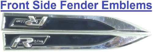 Volkswagen R-Line Emblem Special!!! VW Black R-Line Badges - R-Line Black Emblem Set