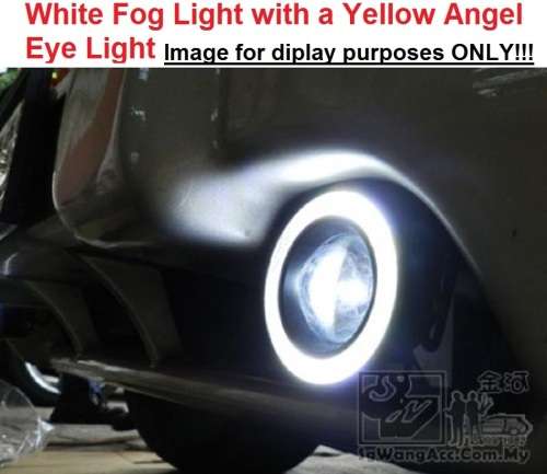 Fog Lights - LED Angel Eye Fog Light - White Fog + Yellow Angel Right LED Fog Light