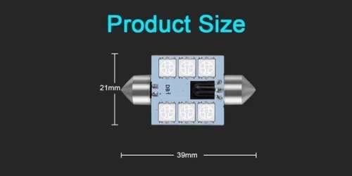 12V 6 LED RGBW Lights - 6 LED Interior Roof Lamps - 12V 6 LED DIY RGBW Interior Auto Lamp