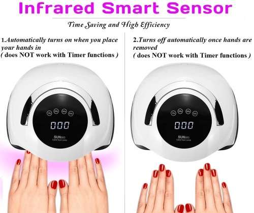 Nail Lamp - 120W UV LED Nail Lamp - 120W LED UV Nail Curing Lamp - UV/LED Nail Lamp