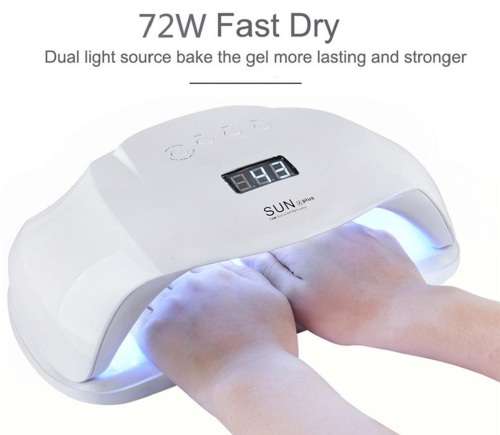 Nail Lamp - 72W UV LED Nail Lamp - 72W LED UV Nail Curing Lamp - SunX Plus UV/LED Nail Lamp