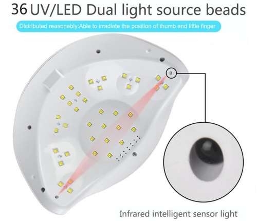 Nail Lamp - 72W UV LED Nail Lamp - 72W LED UV Nail Curing Lamp - SunX Plus UV/LED Nail Lamp