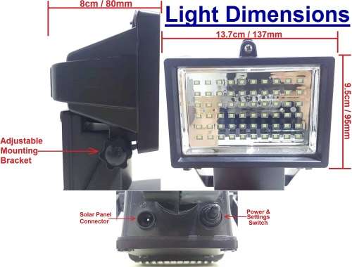 Solar Floodlight - 60 LED Solar Motion Light - 60 LED Solar Motion Garden Security Floodlight
