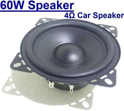 Speaker - 60W Mid-range Door Speaker - 10cm 60W PP Cone Car Speaker fits most OEM locations