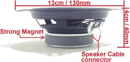 Speaker - 60W Mid-range Door Speaker - 10cm 60W PP Cone Car Speaker fits most OEM locations
