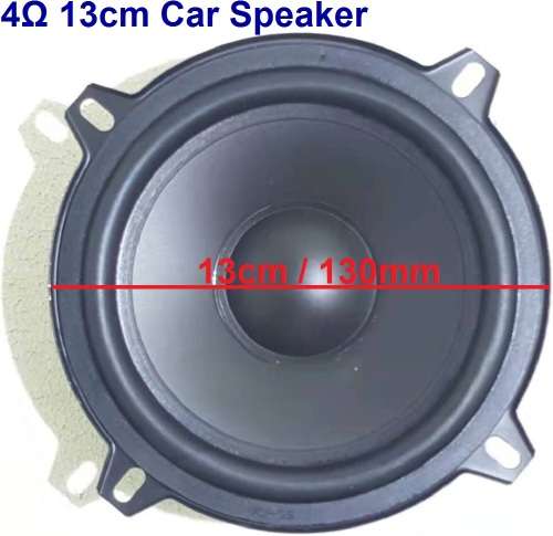 Speaker - 80W Mid-range Speaker - 13cm 80W PP Cone Car Speaker fits most OEM locations