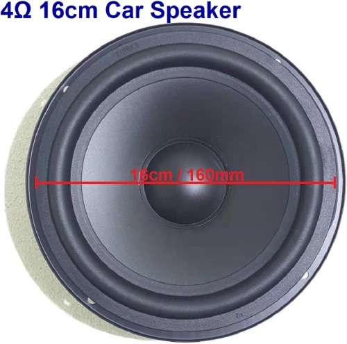 Speaker - 100W Mid-range Speaker - 16cm 100W PP Cone Car Speaker fits most OEM locations