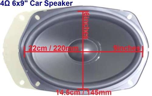 Speaker - 800W 6"x9" Car Speaker - 6"x9" 800W PP Cone Car Speaker fits most OEM locations