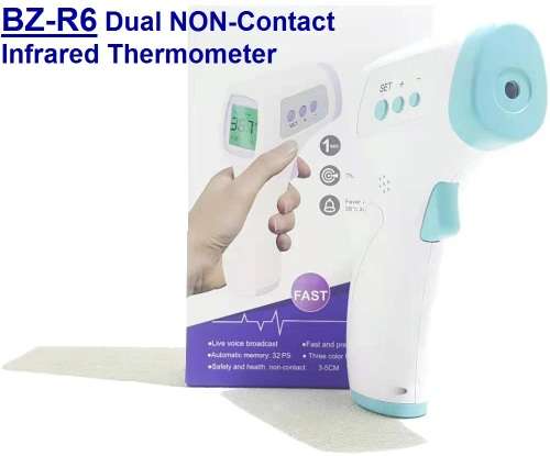 Infrared Thermometer - Dual Measuring IR Thermometer - BZ-R6 IR Body and Object Thermometer
