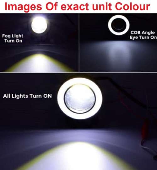Fog Lights - LED Angel Eye Fog Light - 64mm White Fog + White Angel Right LED Fog Light