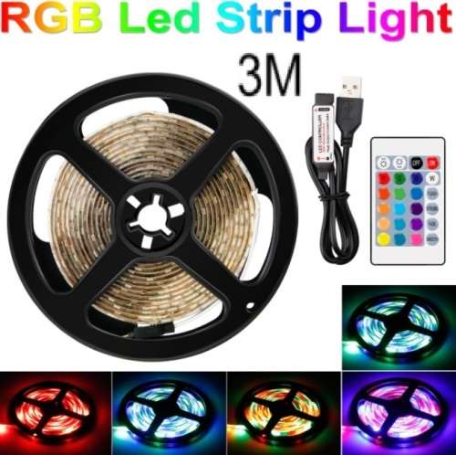 LED Light Strip - USB 3m RGBW LED Remote Controlled Light Strip