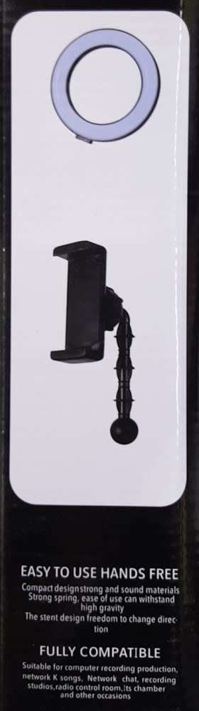 6" LED Ring Light With Microphone Stand - 6 Inch Photography / Video LED Ring with 3 Light Colors