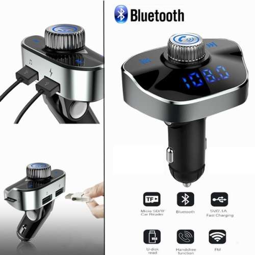 Bluetooth Car Charger - Car V7 BT Receiver - V7 FM radio, USB, SD(TF) Card & Bluetooth receiver