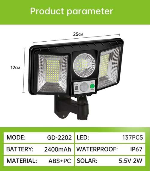 137 LED Solar Light - 137 LED Motion Sense Outdoor Light - Super Bright Outdoor Light