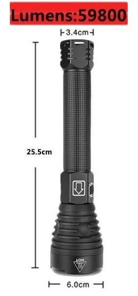 Torch - Rechargeable LED Flashlight - Multi-function Zoom Torch