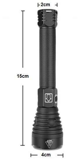 Torch - Rechargeable LED Flashlight - Multi-function Zoom Torch