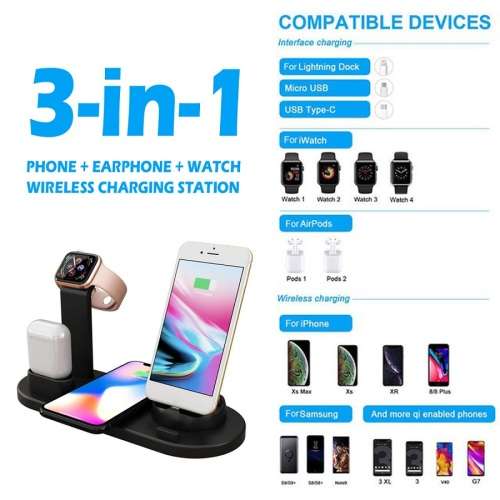 Charging Stand - Wireless 3-in-1 Charging Stand - Apple, Huawei & Samsung Charging Stand