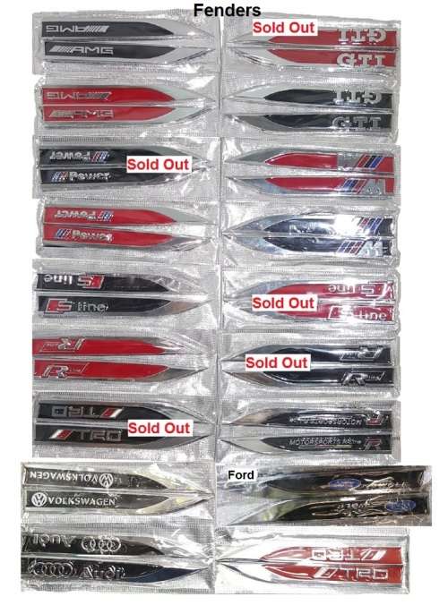 Fender Emblem - Fender Badges - 14 Different designs Fender Emblem see Main Images!