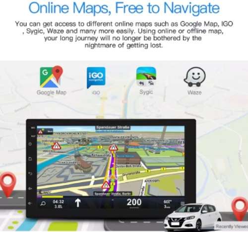 Android Car Radio - 7" Android Double Din Touch screen BT/USB/MP3 Mirror Link Media player