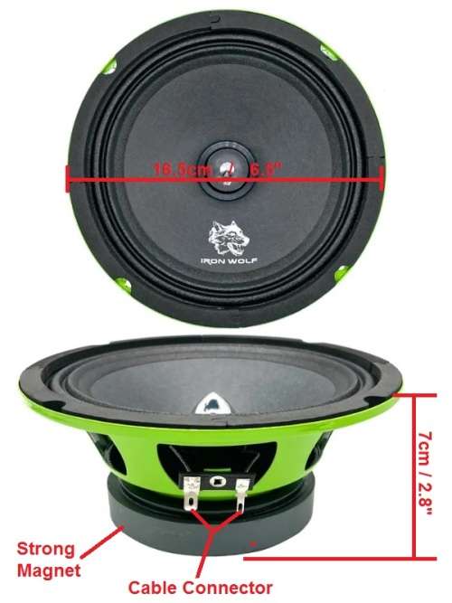 Speaker - 600W Mid-range Speaker - 16cm 600W PP Cone Car Speaker fits most OEM locations